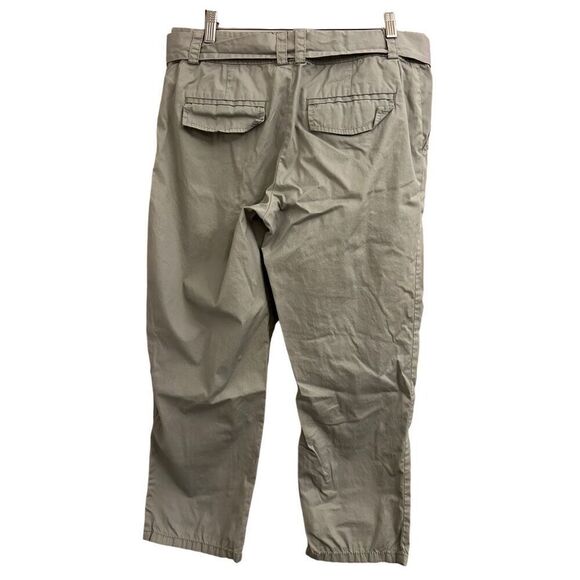 Express paperbag tie waist ankle chino size 8 gray - Picture 2 of 9